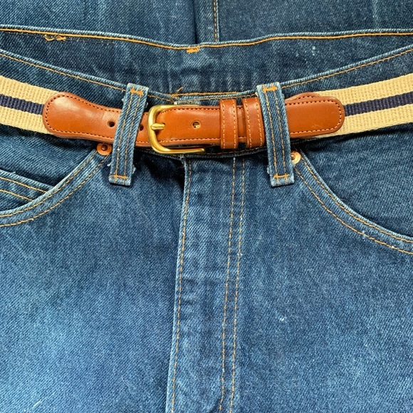 Coach linen and leather belt size 34 (85 cm) - Picture 4 of 10